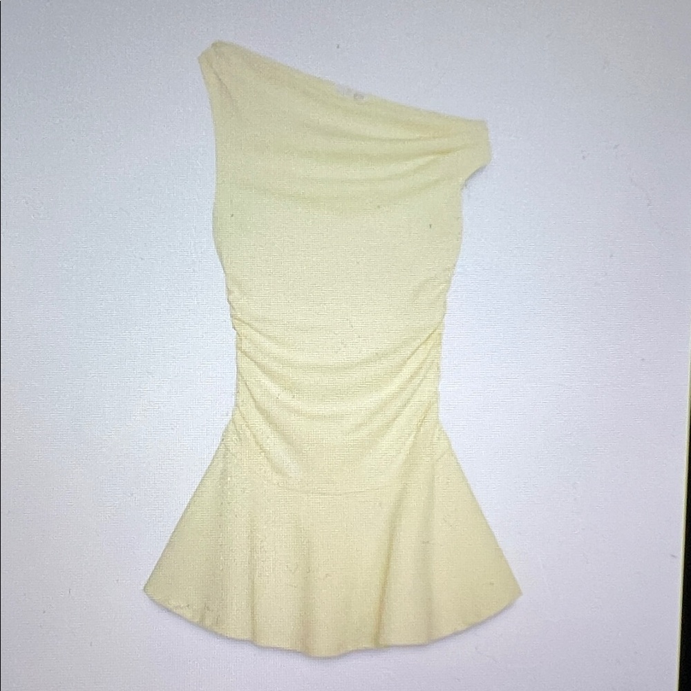 NWT Zara Ruched Textured Dress